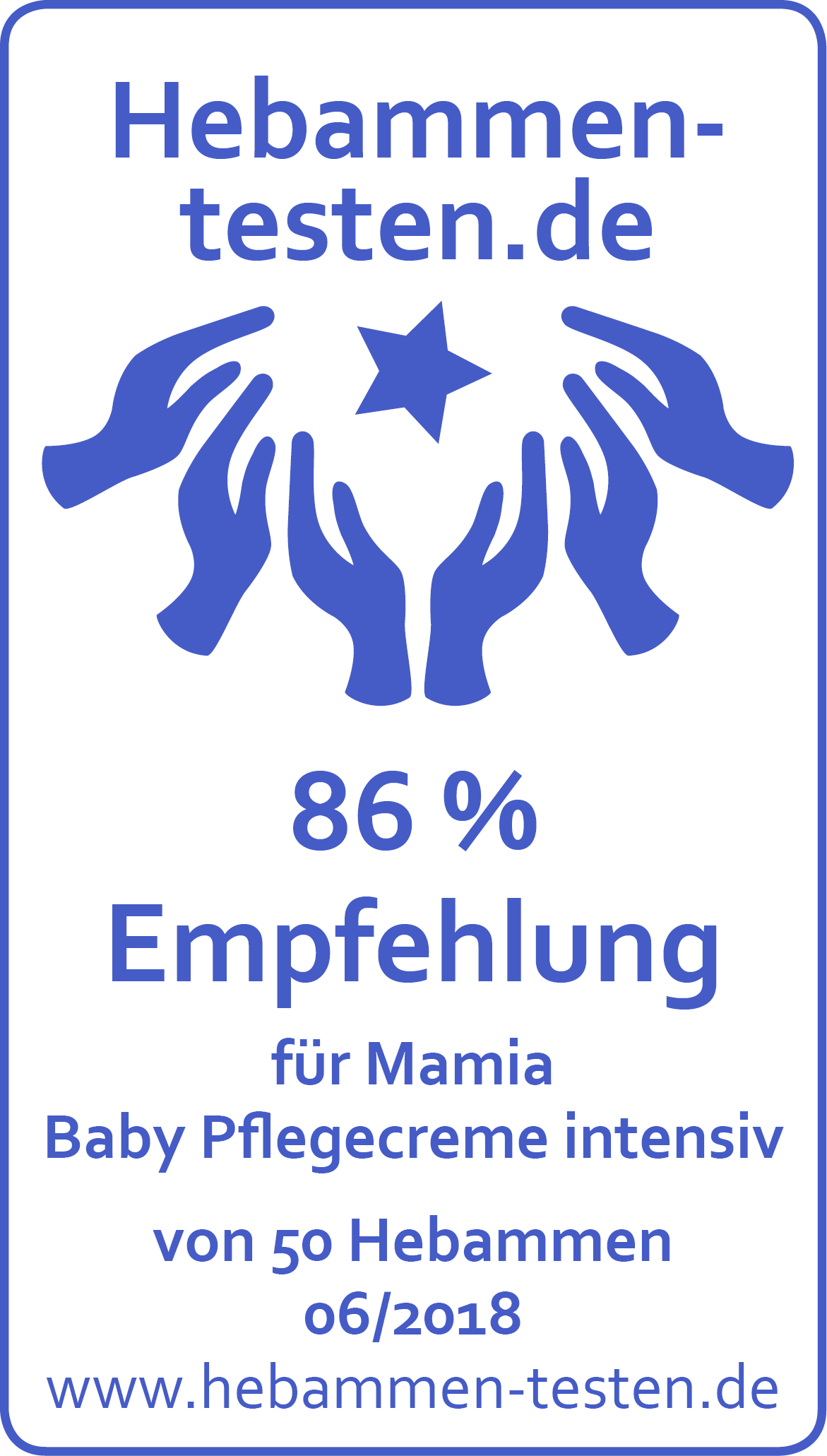Mamia Baby Pflegecreme sensitiv Siegel