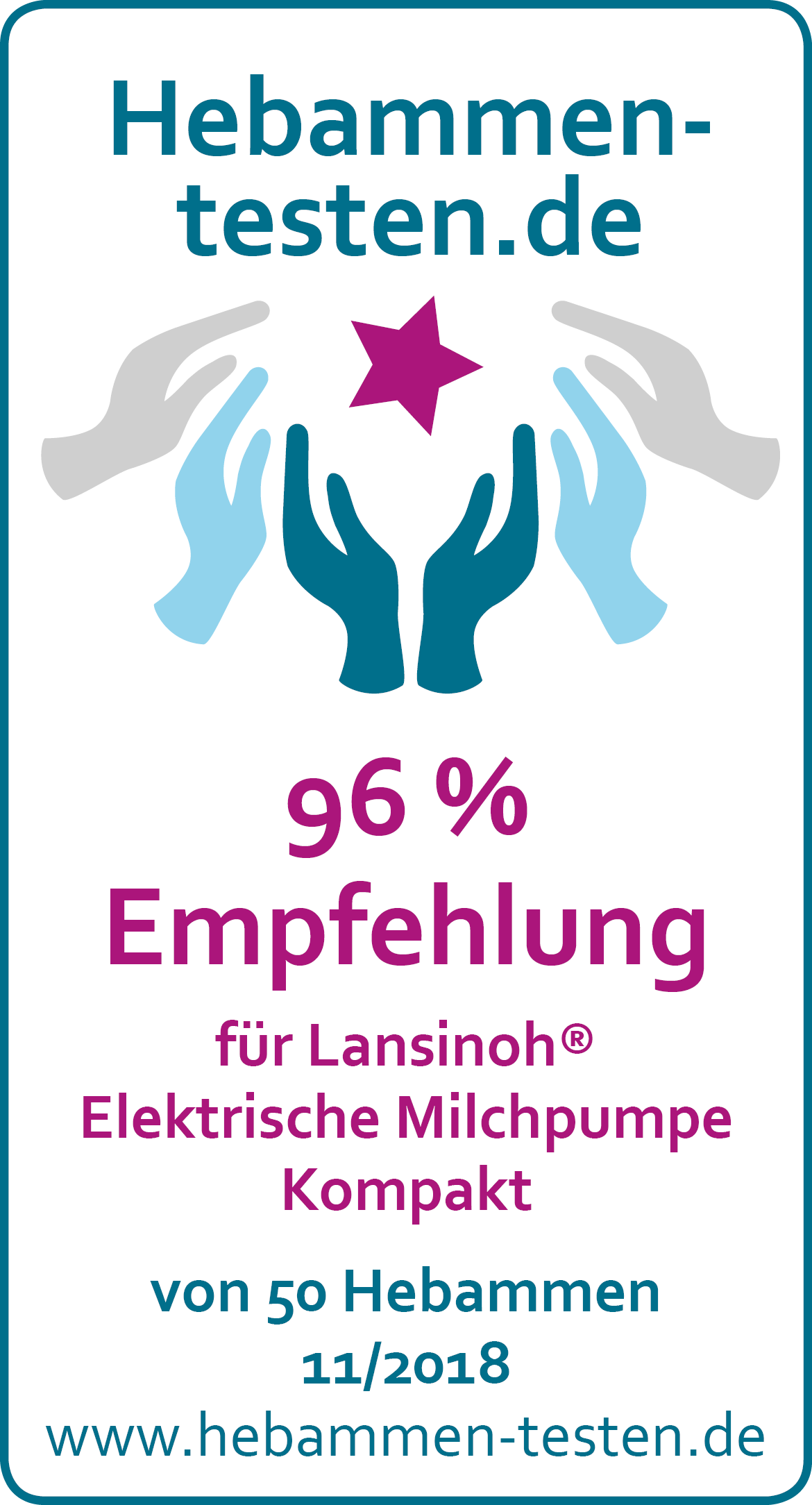 Lansinoh elektr. Milchpumpe kompakt Siegel 2018