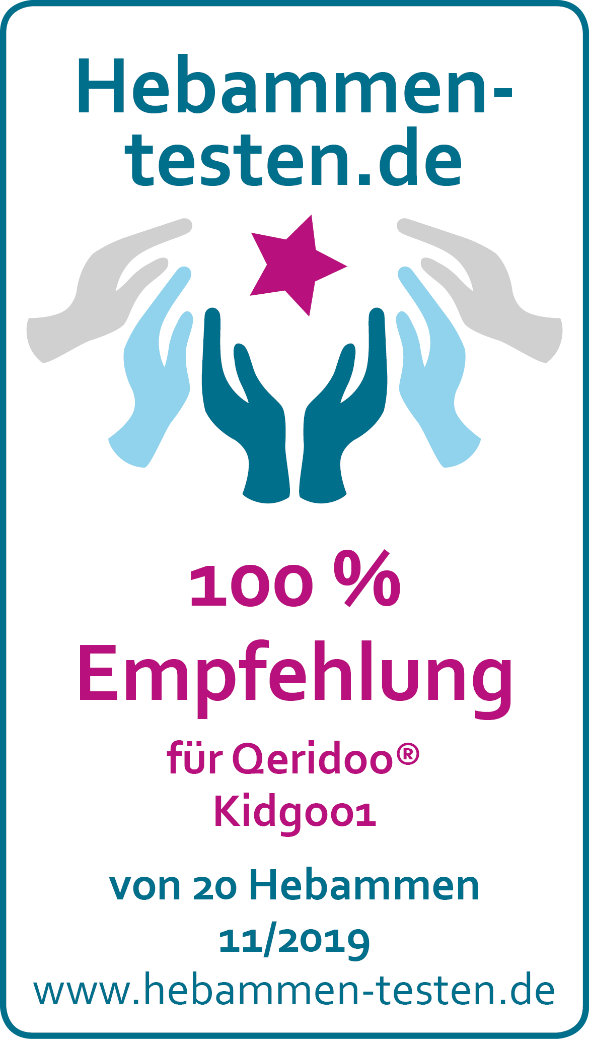 Siegel für Qeridoo Kidgoo 1 2019