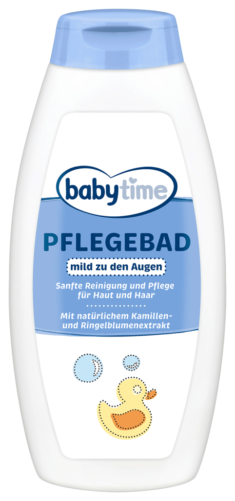 Flasche des babytime Pflegebads