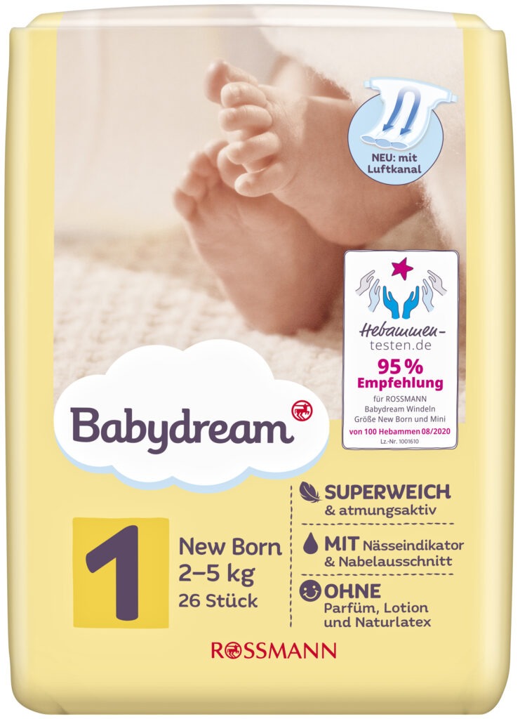 Babydream Windeln Größe 1 Rossmann Produktbild