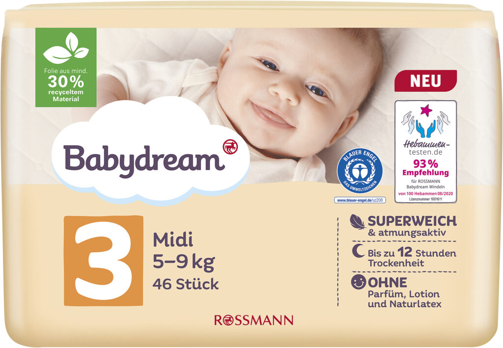 Babydream Windeln Größe 3 Rossmann Produktbild