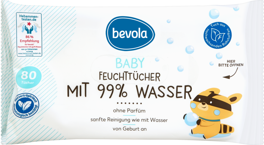 bevola 99 % Wasser Feuchttücher