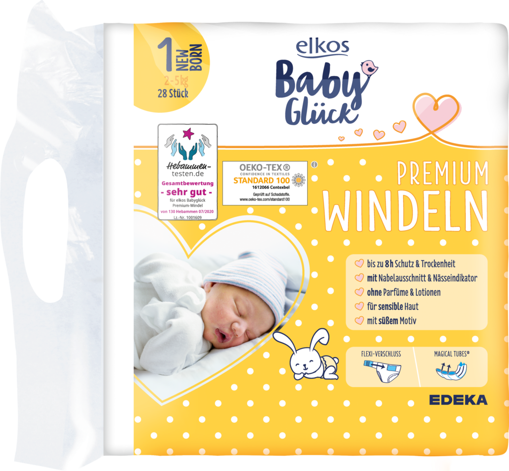 elkos babyglück Windeln Produktbild Gr.1