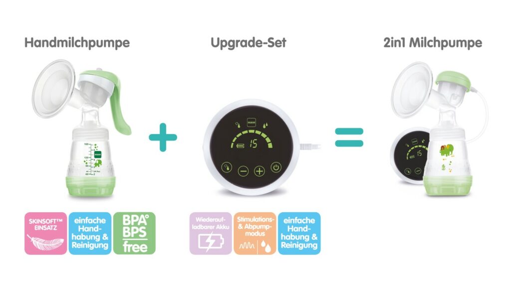 MAM Pumpe mit Zusatz zur elektrischen Pumpe