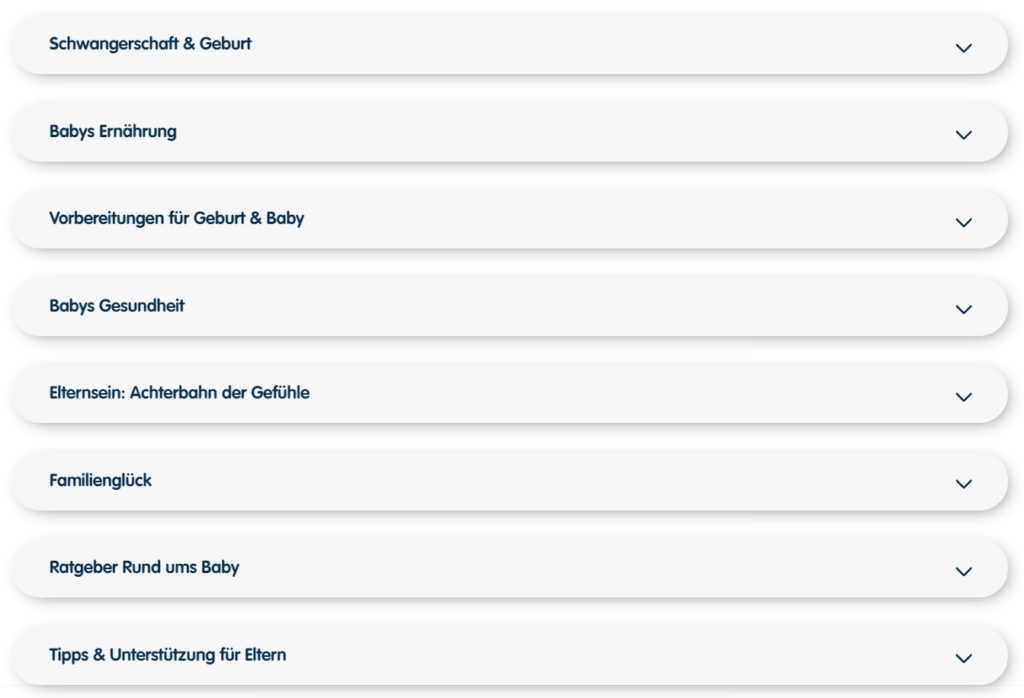 BEBA Babyservice Checklisten Screenshot
