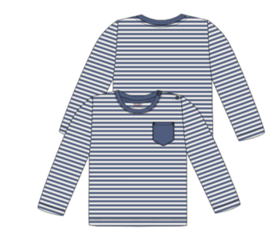 lupilu Longsleeve blau-weiß-gestreift