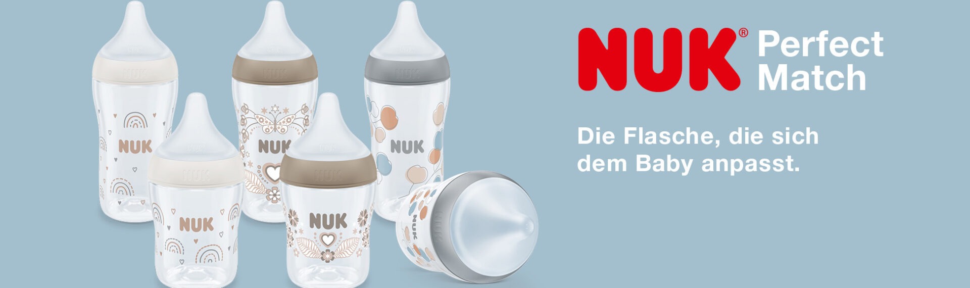 Nuk NUK Perfekt Match Flasche Banner
