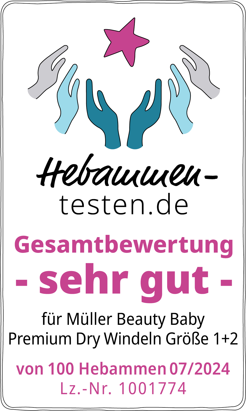 Siegel Müller Beauty Baby Premium Dry Windeln Gr. 1+2 2024