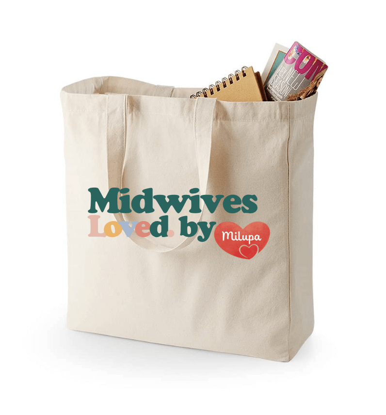 Limited Edition LOVED Milupa Jute-Beutel für die #hebammentesten Box 2024